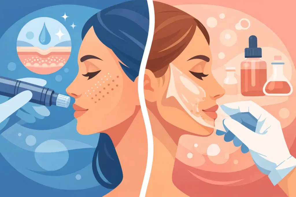 Microneedling vs Chemical Peel: Which Fits?